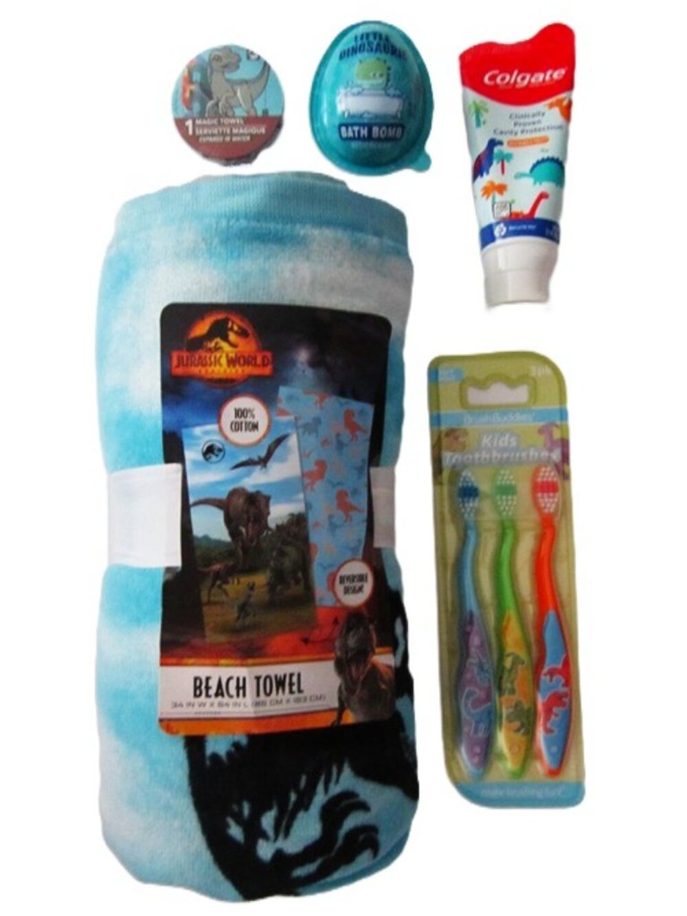 Reversible Beach Towel Jurassic World & Bath Items NEW